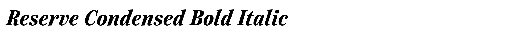 Reserve Condensed Bold Italic image
